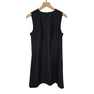 Theory Navy Wool Blend Shift Dress Sz 8 | Minimalist Work Chic